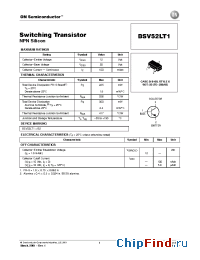 Datasheet BSV52LT1 производства ON Semiconductor